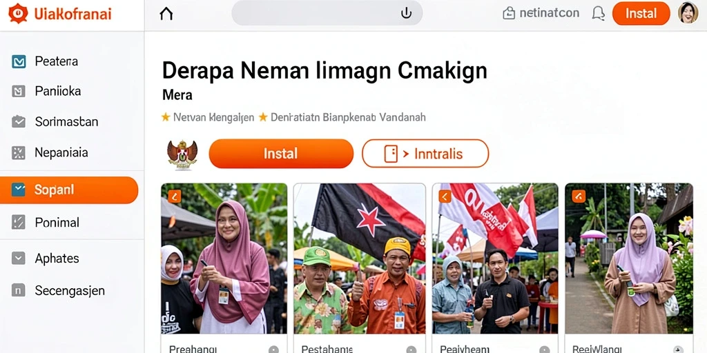 Tampilan awal yang menarik dan ramah pengguna.