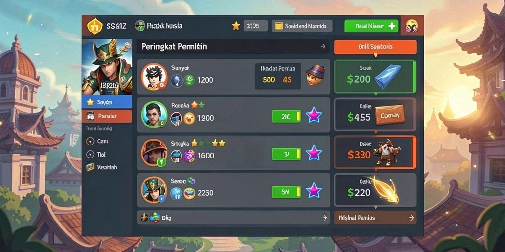 Tampilan karakter utama yang menarik dan penuh warna.