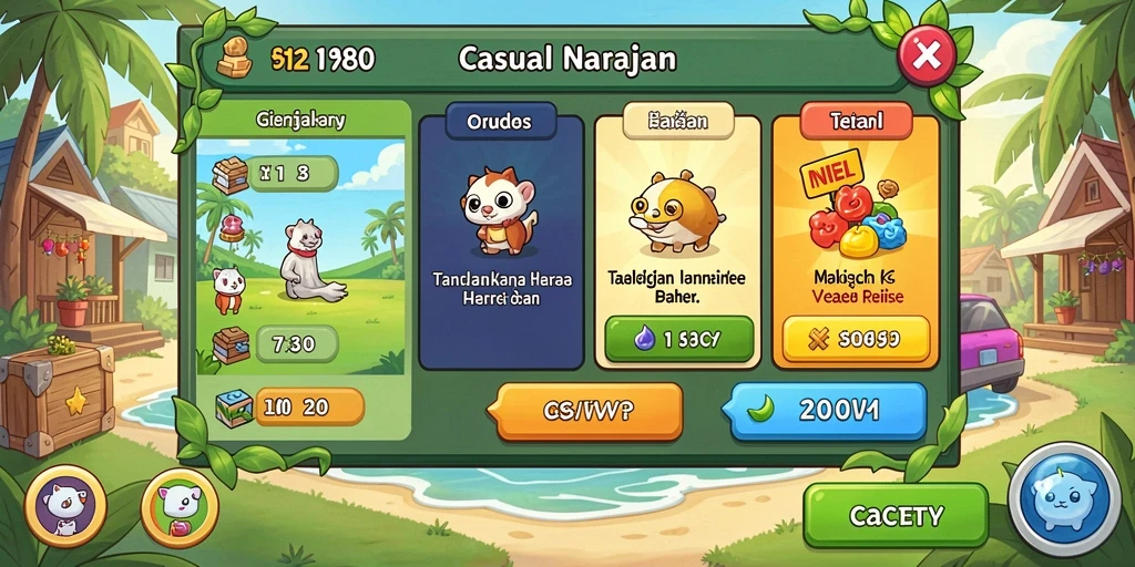 Tampilan menu awal yang menarik dan mudah digunakan.