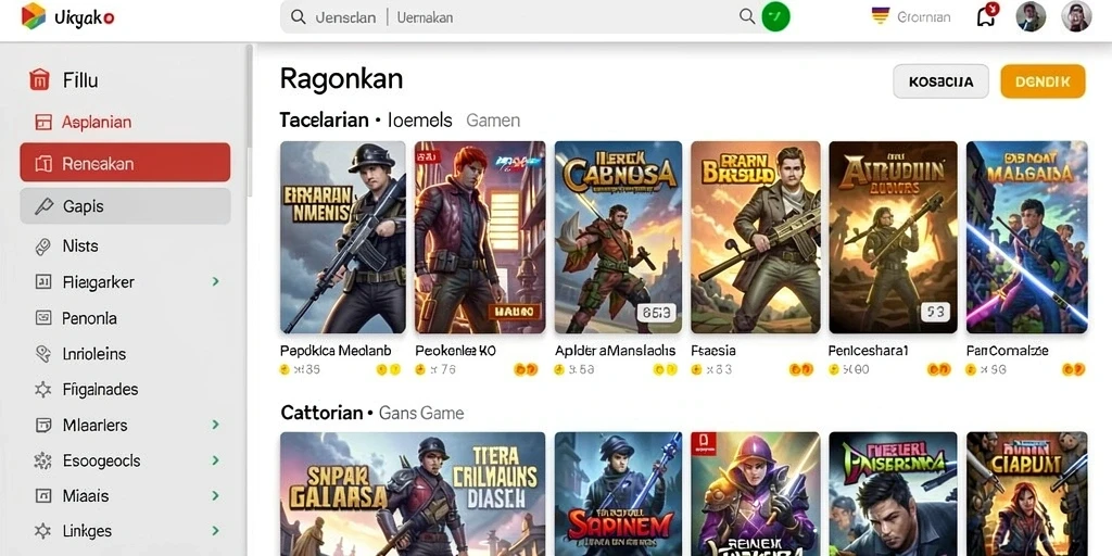 Tampilan antarmuka utama yang menarik dan mudah digunakan.